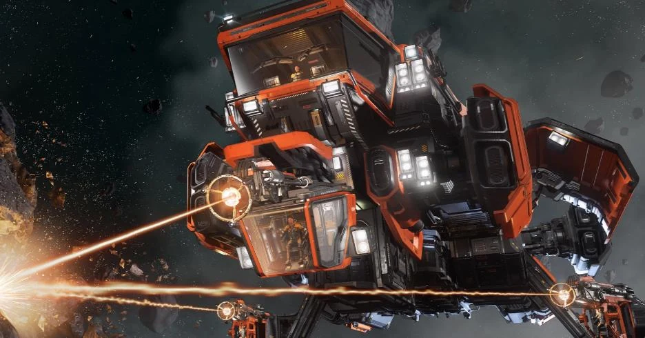 Mining Star Citizen scene